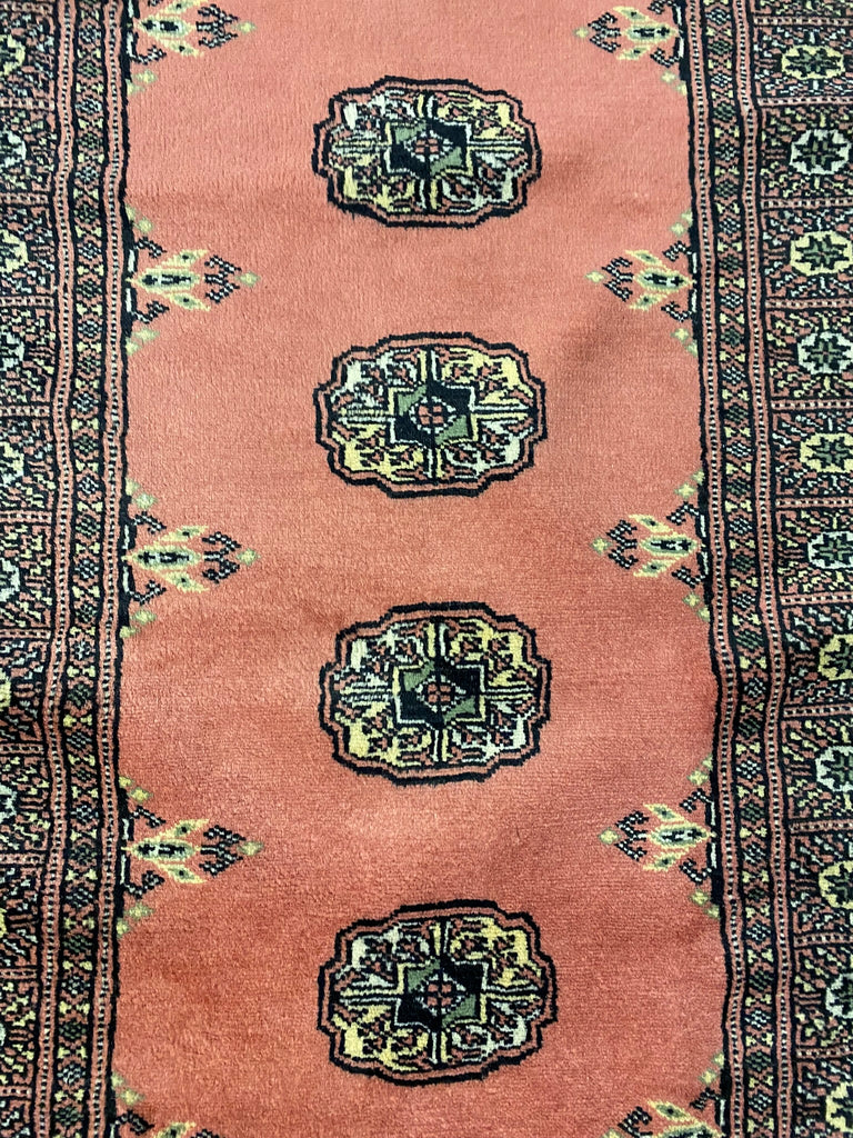 14' Feet Long Runner Classic Handmade Bokhara Rose Salmon #PIX-29874