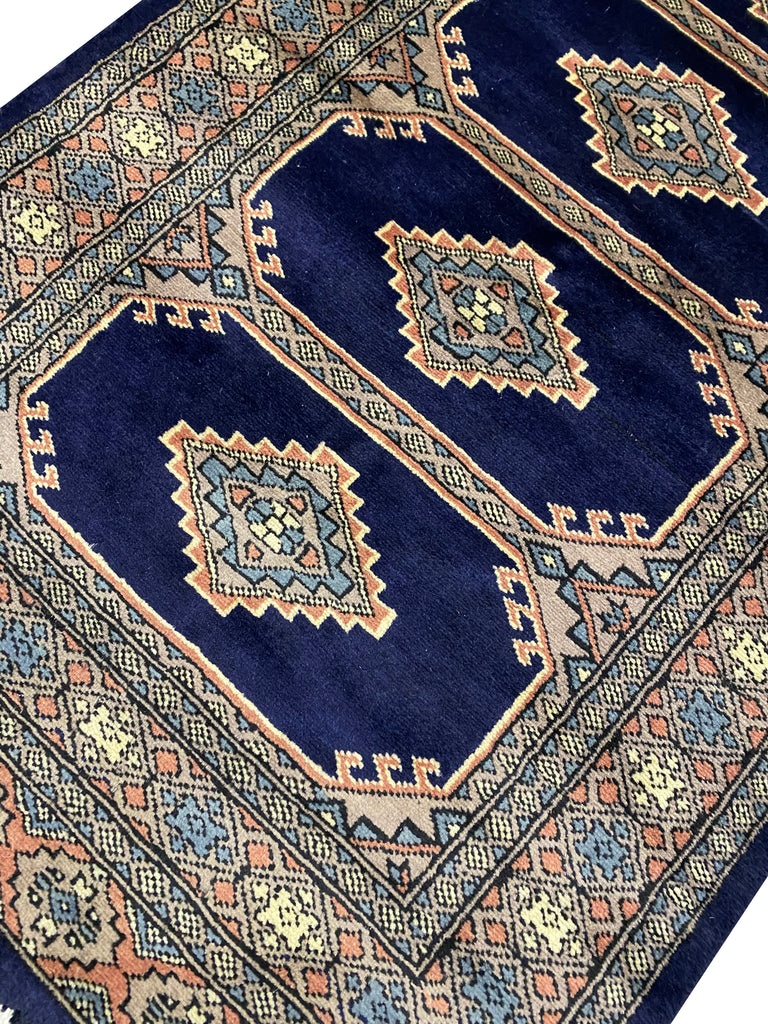 14' feet Long Jaldar Bokhara Runner BLUE #PIX-29964