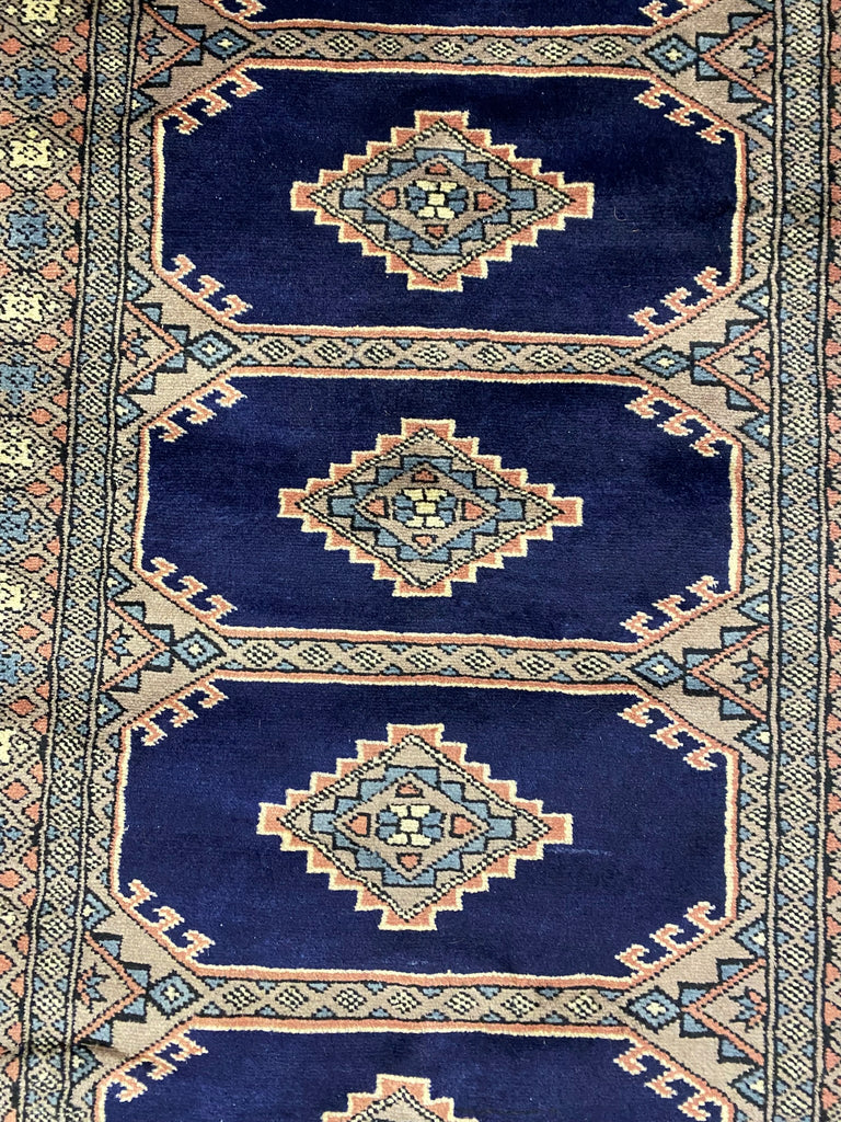 14' feet Long Jaldar Bokhara Runner BLUE #PIX-29964