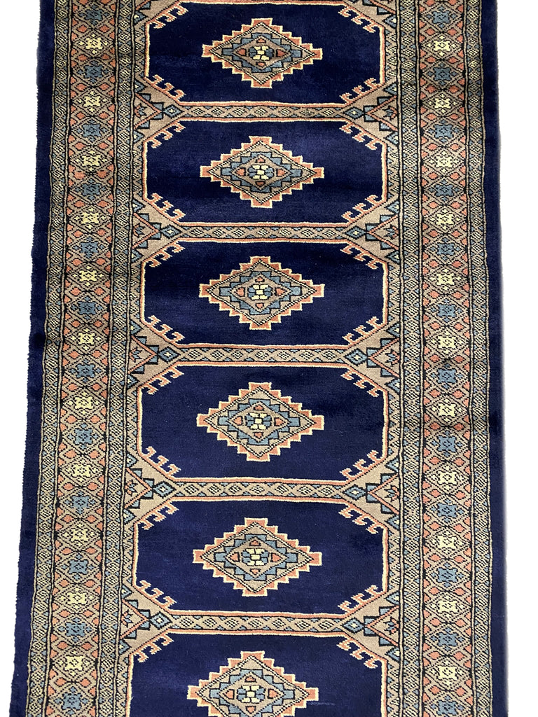 14' feet Long Jaldar Bokhara Runner BLUE #PIX-29964