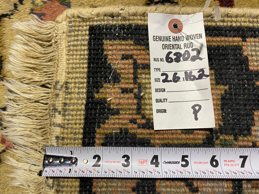 16' Feet Long Handmade India Wool Runner #F-6802