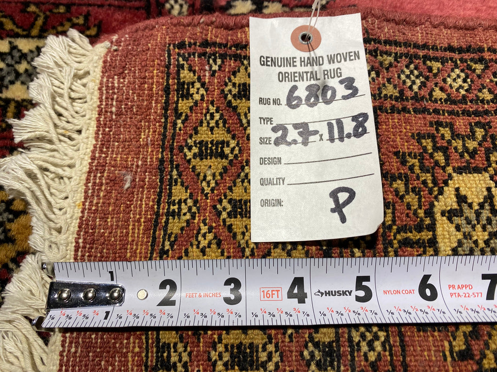 12' Feet handmade Runner Bokhara Soft Wool #F-6803