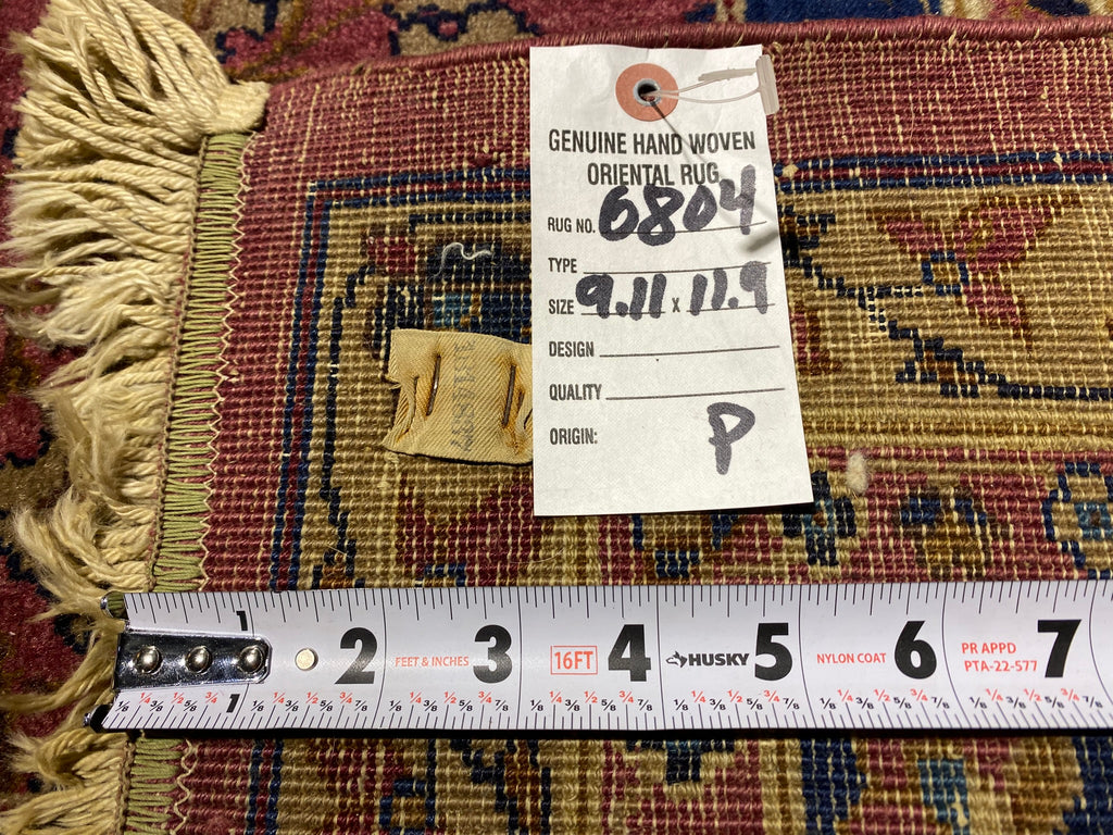 9.11 x 11.9 Antique Tabriz Wool Rug TREES #F-6804