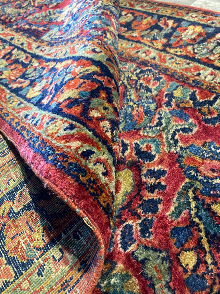 3.8 X 9.10 Antique Sarouk Runner 1940's #F-6805