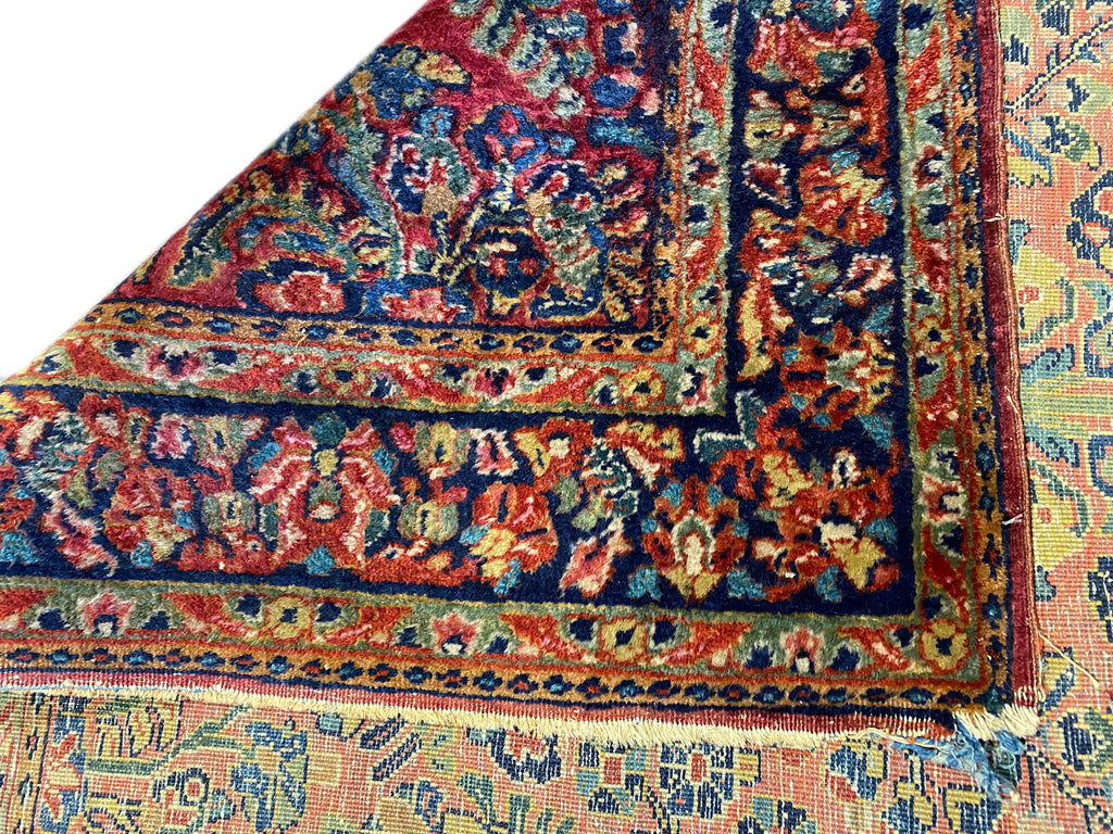 3.8 X 9.10 Antique Sarouk Runner 1940's #F-6805