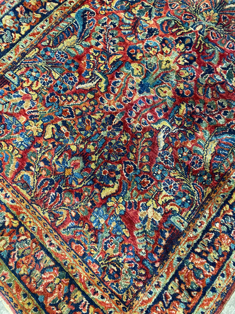 3.8 X 9.10 Antique Sarouk Runner 1940's #F-6805