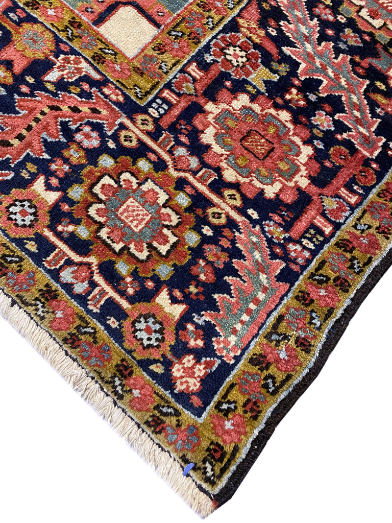9.0 x 12.5 Genuine Antique Persian Heriz Serapi Rug 1940's #F-6806