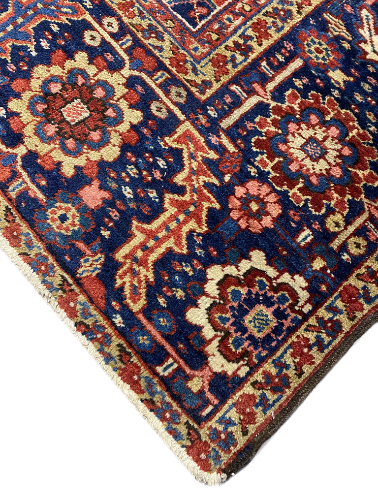 9 x 12 Genuine Antique Persian Heriz Rug 1940's #F-6807