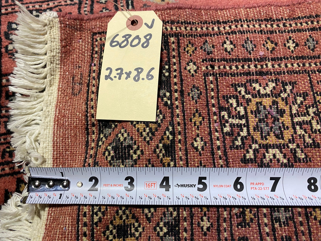 8' Feet Bokhara Runner handmade Pakistan #F-6808