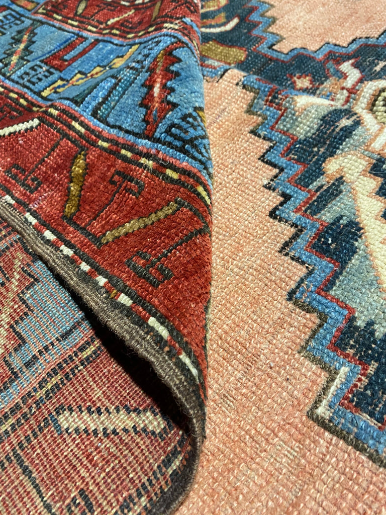 5.1 x 7.4 Semi-Antique Tribal Persian Kurd Rug Wool on Wool #F-6809