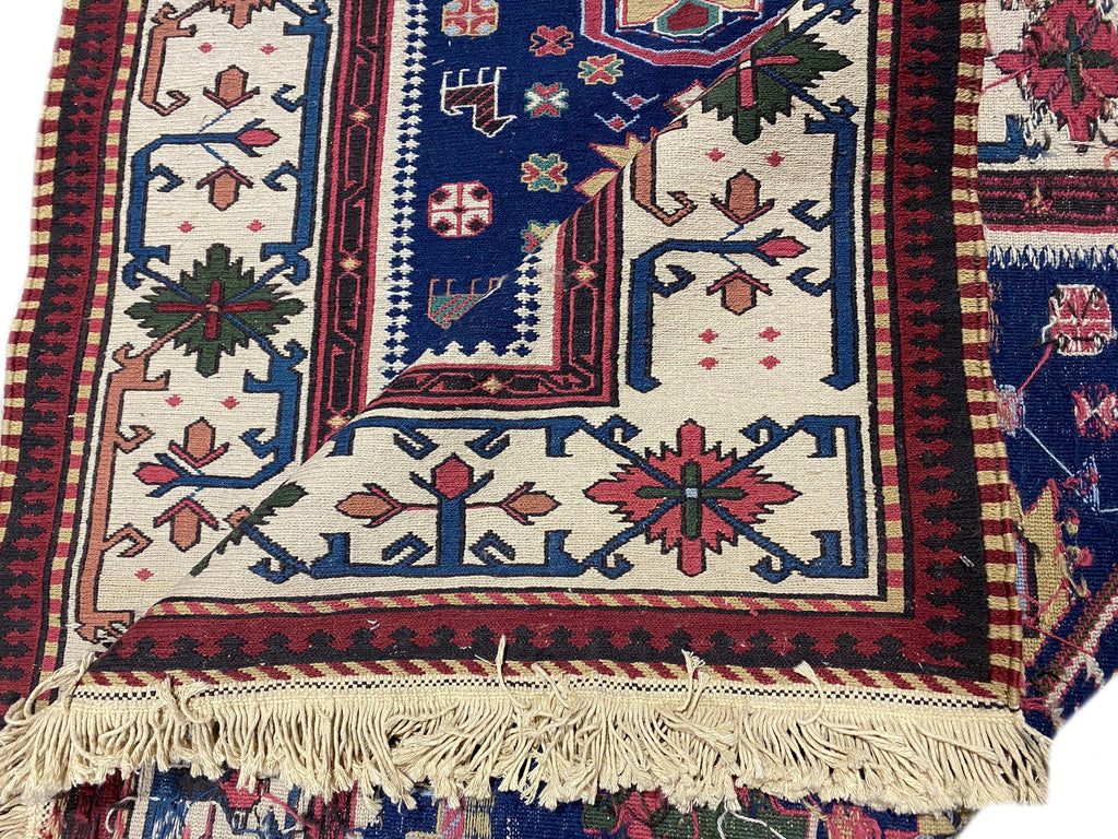 4.3 x 9.3 Semi-Antique Russia Sumak Rug #F-6810