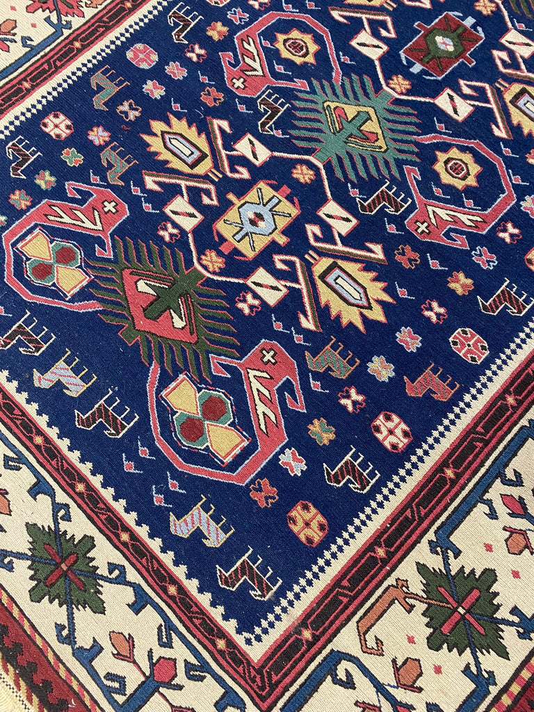 4.3 x 9.3 Semi-Antique Russia Sumak Rug #F-6810