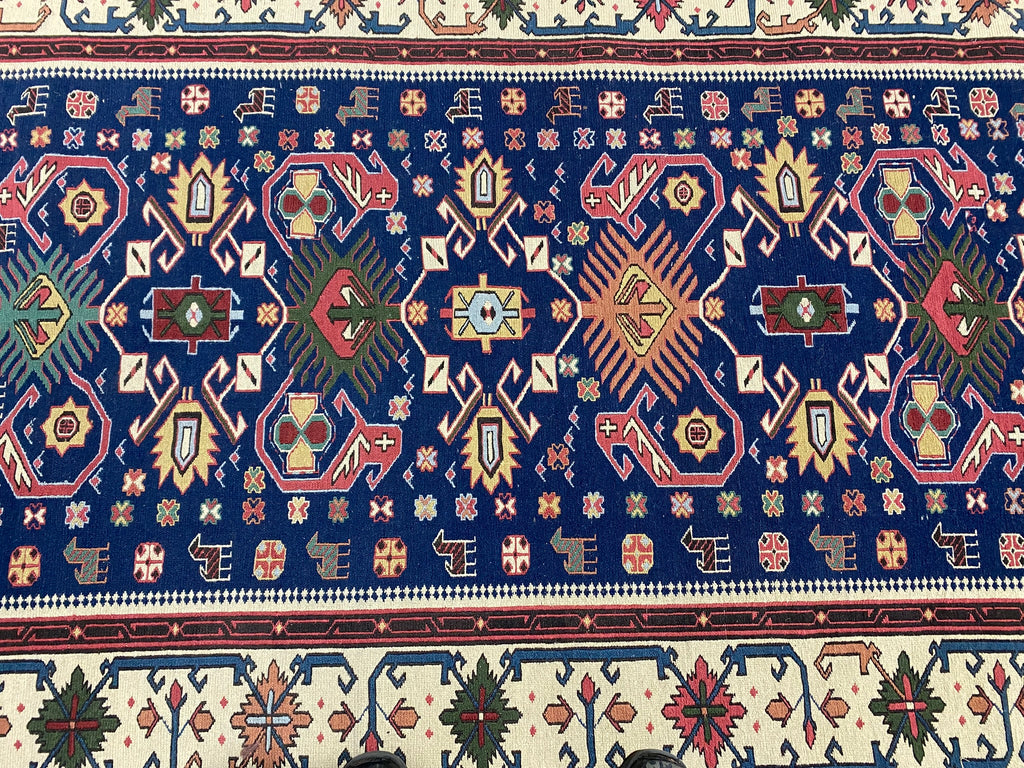 4.3 x 9.3 Semi-Antique Russia Sumak Rug #F-6810