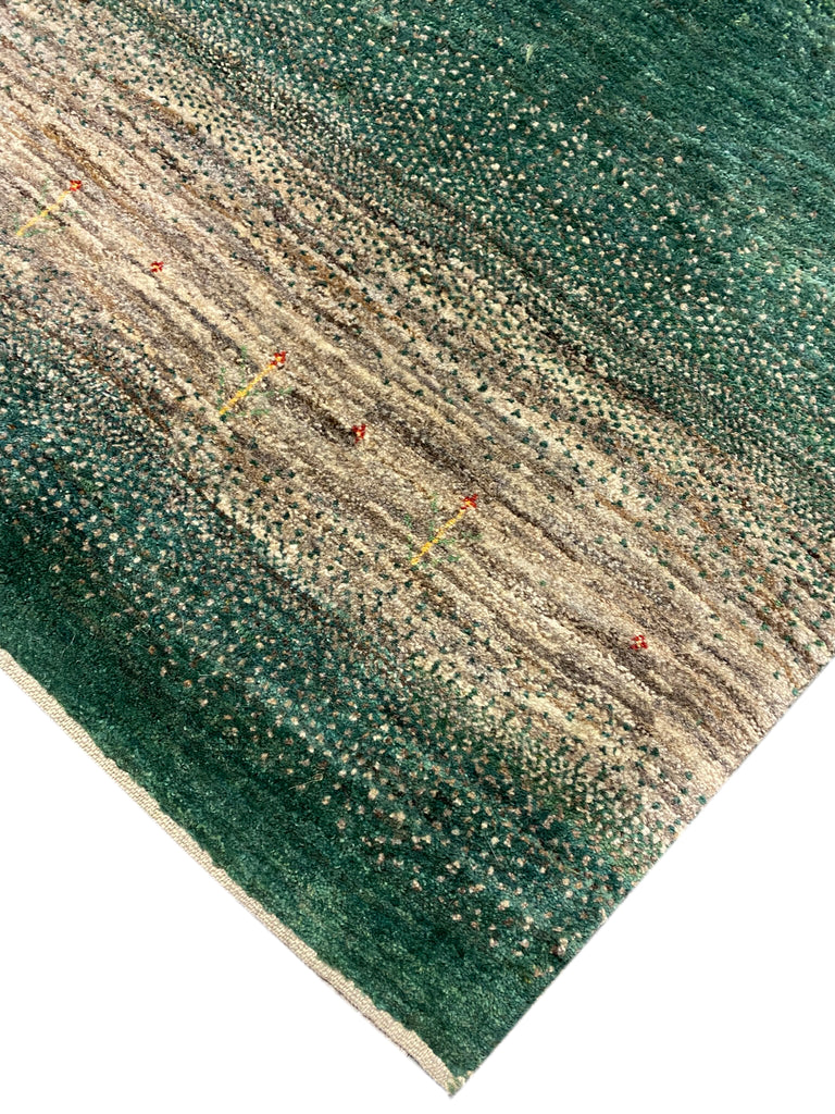 13.6 x 19.9 Oversize Contemporary Wool Handmade Rug GREEN #F-6811