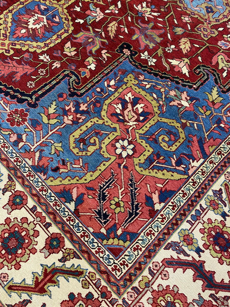 11.6 x 15.3 Amazing Authentic Persian Heriz Rug #B-80110