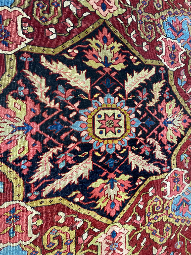 11.6 x 15.3 Amazing Authentic Persian Heriz Rug #B-80110