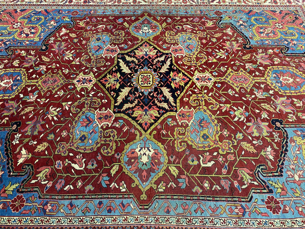 11.6 x 15.3 Amazing Authentic Persian Heriz Rug #B-80110