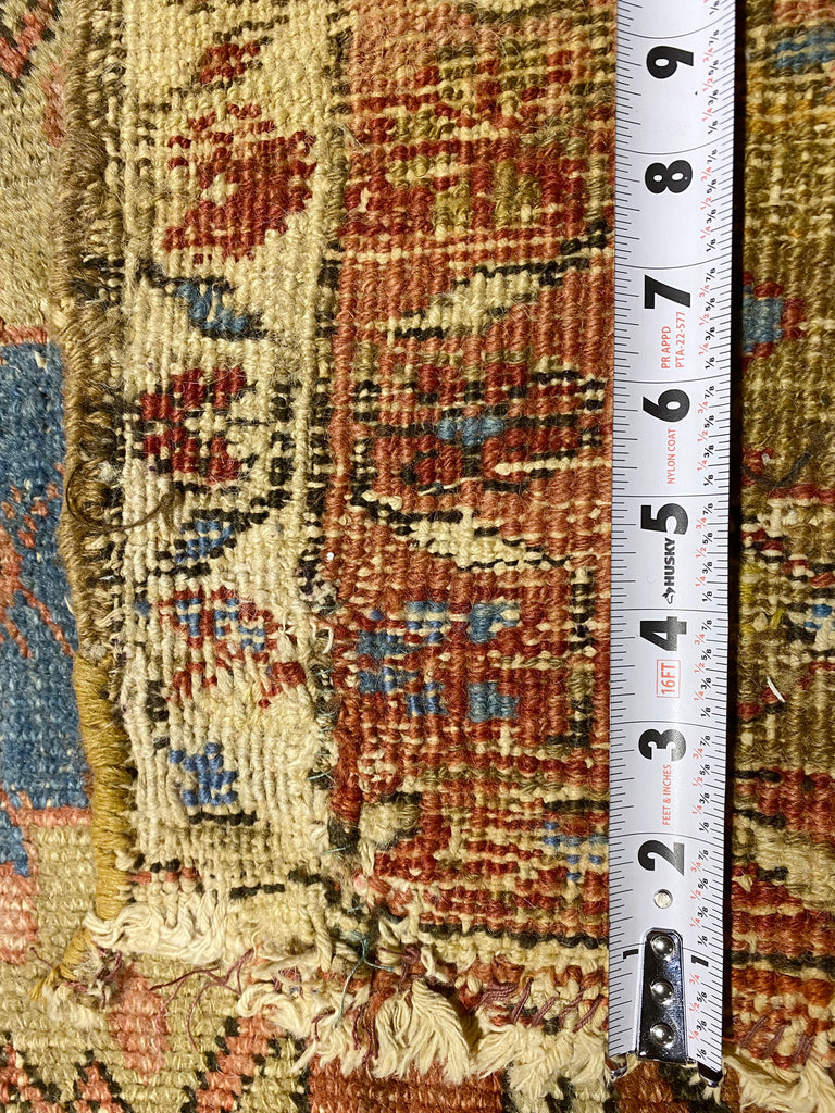 11.2 x 18.7 Authentic Antique Persian Heriz Karaja Carpet Special Rug #B-79581