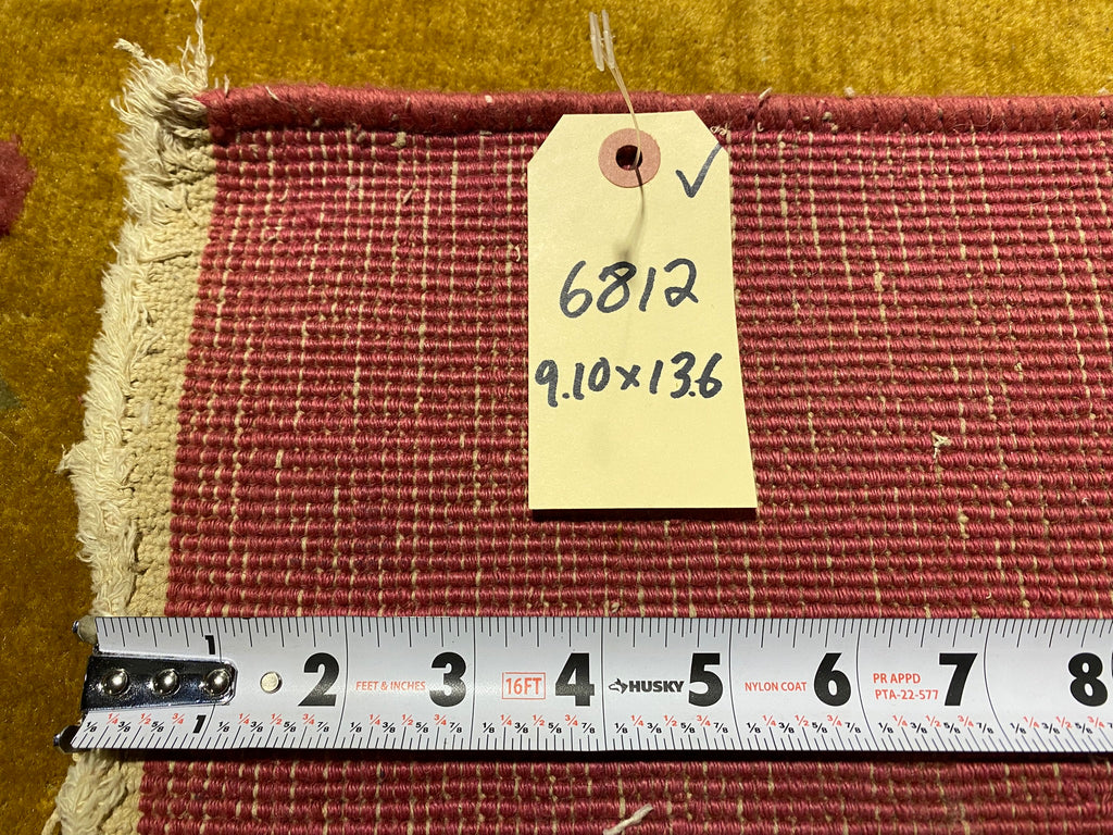 9.10 x 13.6 Art Deco Antique Chinese Rug 1940's #F-6812