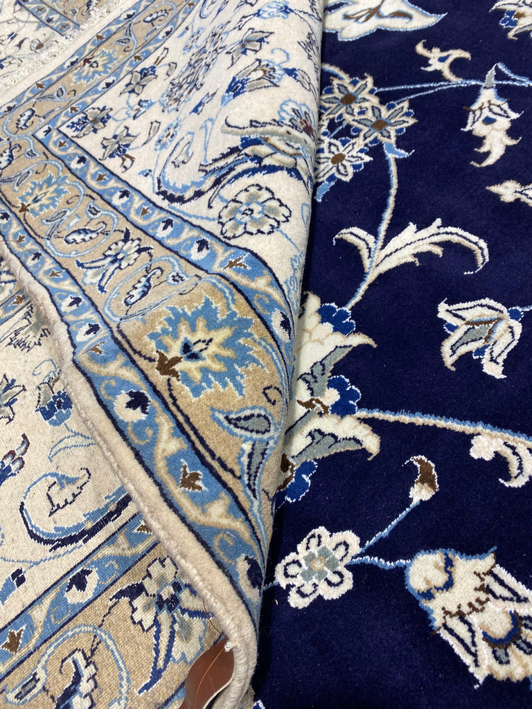 9.10 x 18.11 Large Oversize Persian Nain Rug Wool and Silk Handmade Iran #PIX-12924