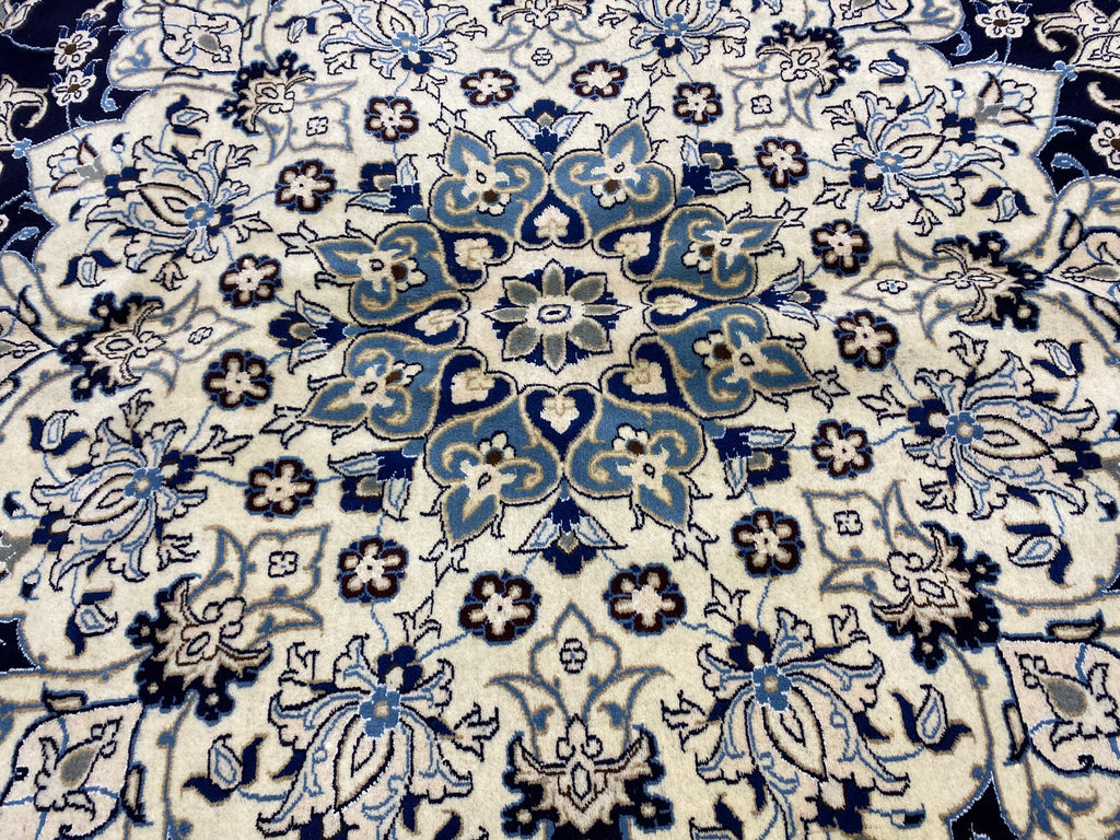 9.10 x 18.11 Large Oversize Persian Nain Rug Wool and Silk Handmade Iran #PIX-12924