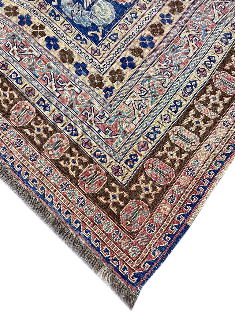 7.4 x 9.5 Antique Russian Tribal Rug #F-6815