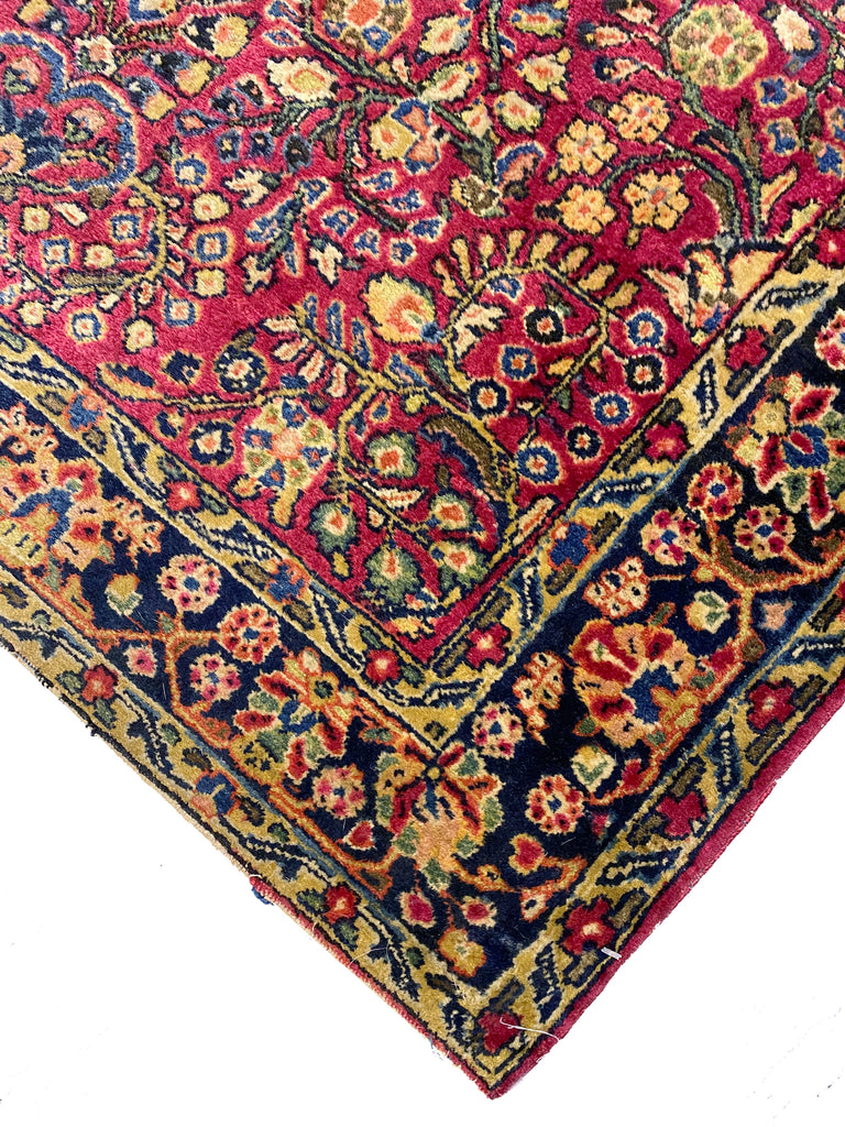 3.5 x 5 Antique Persian Sarouk Rug #F-6816