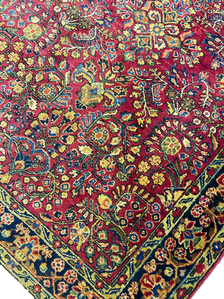 3.5 x 5 Antique Persian Sarouk Rug #F-6816