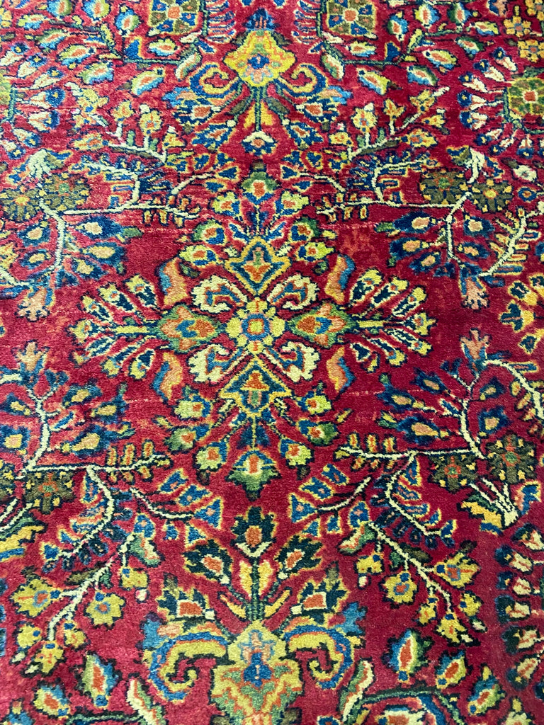 3.5 x 5 Antique Persian Sarouk Rug #F-6816