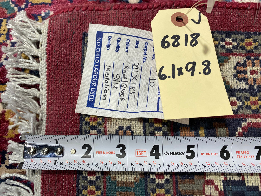 6.1 x 9.8 Kashmir Bamboo Silk Rug #F-6818