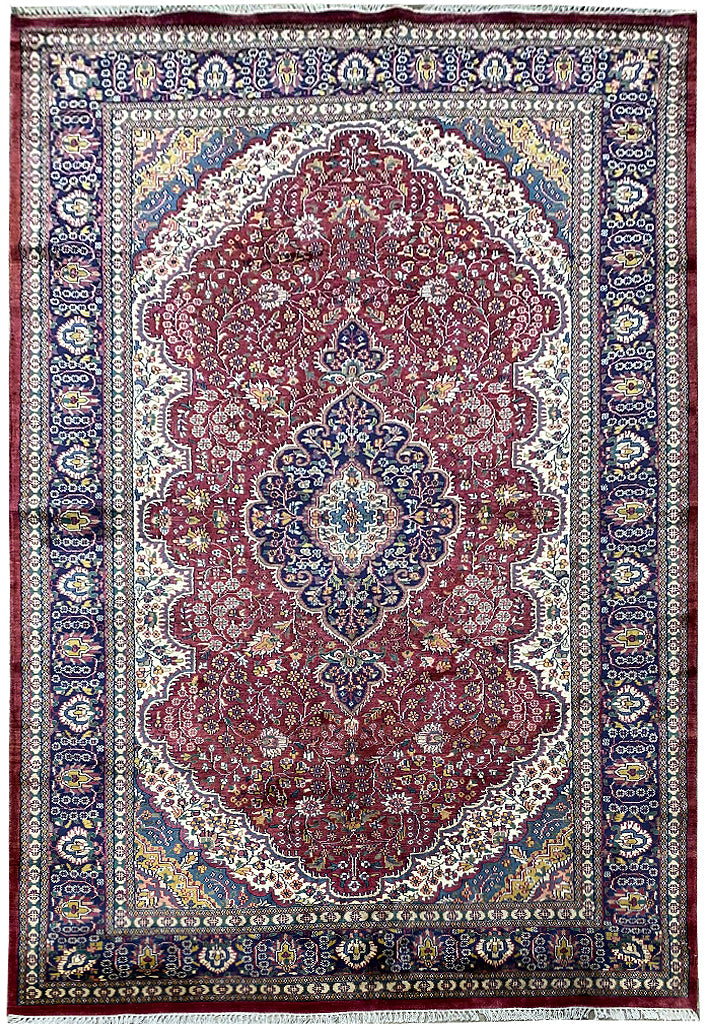 6.1 x 9.8 Kashmir Bamboo Silk Rug #F-6818