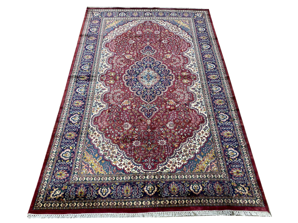 6.1 x 9.8 Kashmir Bamboo Silk Rug #F-6818