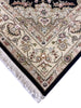 Load image into Gallery viewer, 5.9 x 8.9 Wool and Silk Quality Handmade Rug BLACK #PIX-8527