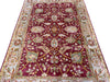 Load image into Gallery viewer, 6' x 9' New Handmade Wool Rug Burgundy Green #PIX-5177