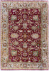 Load image into Gallery viewer, 6' x 9' New Handmade Wool Rug Burgundy Green #PIX-5177
