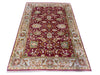 Load image into Gallery viewer, 6' x 9' New Handmade Wool Rug Burgundy Green #PIX-5177