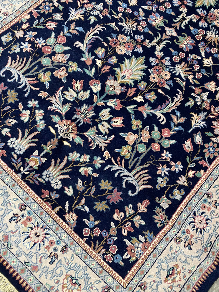 5.9 x 8.10 Midnight Blue New Handmade Rug Fine Wool #F-6821