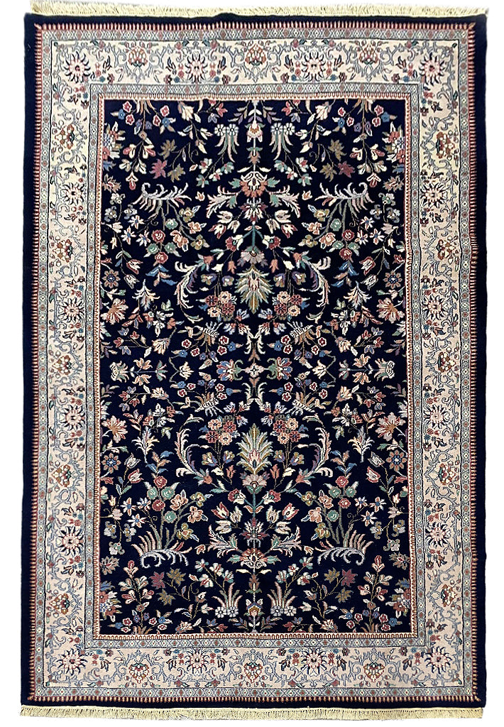 5.9 x 8.10 Midnight Blue New Handmade Rug Fine Wool #F-6821