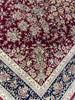 Load image into Gallery viewer, 6.2 x 9.6 Quality Handmade Wool and Silk Rug BURGUNDY #F-6822