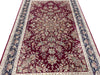 Load image into Gallery viewer, 6.2 x 9.6 Quality Handmade Wool and Silk Rug BURGUNDY #F-6822