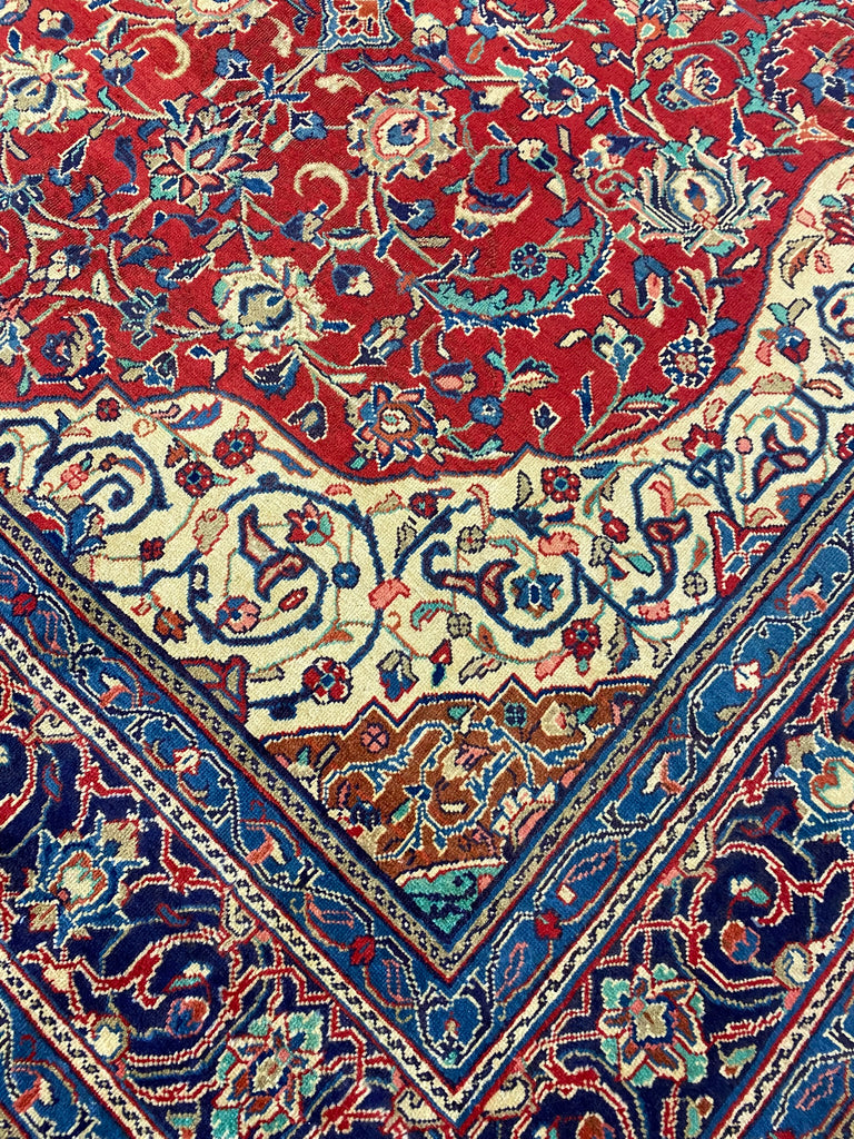 9 x 12 Semi-Antique Persian Tabriz Wool Rug #F-6823