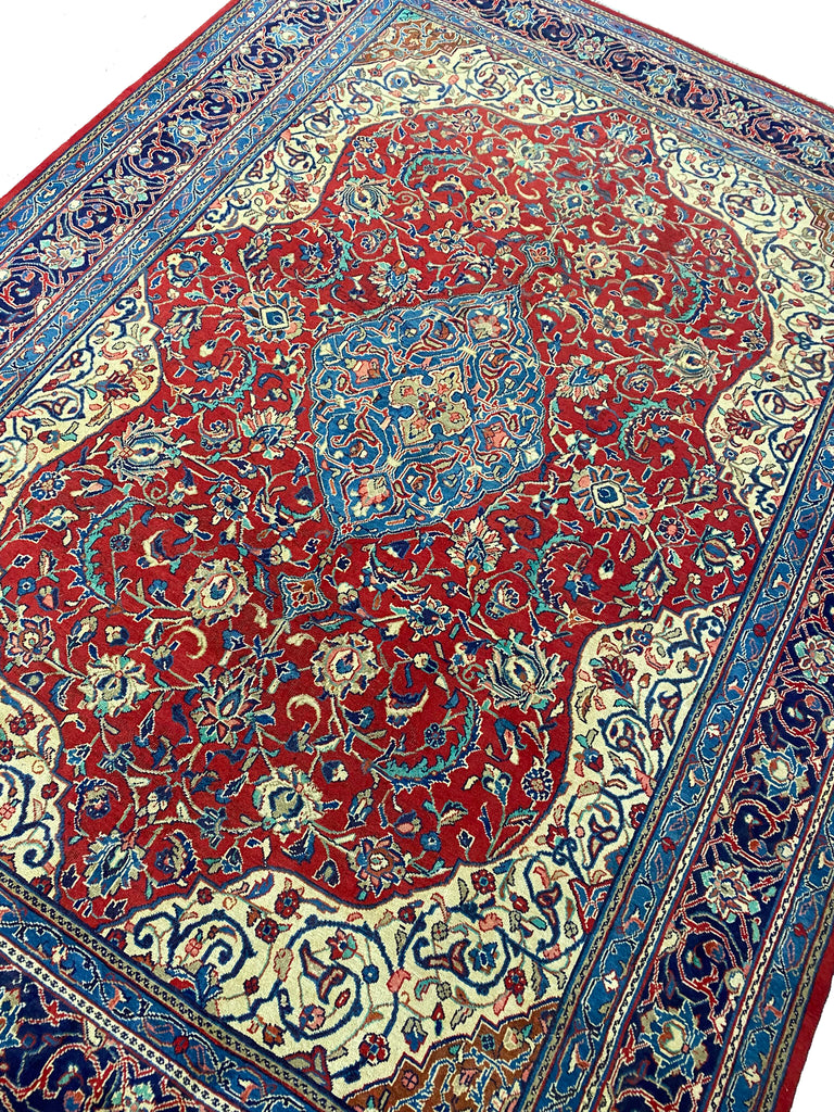 9 x 12 Semi-Antique Persian Tabriz Wool Rug #F-6823