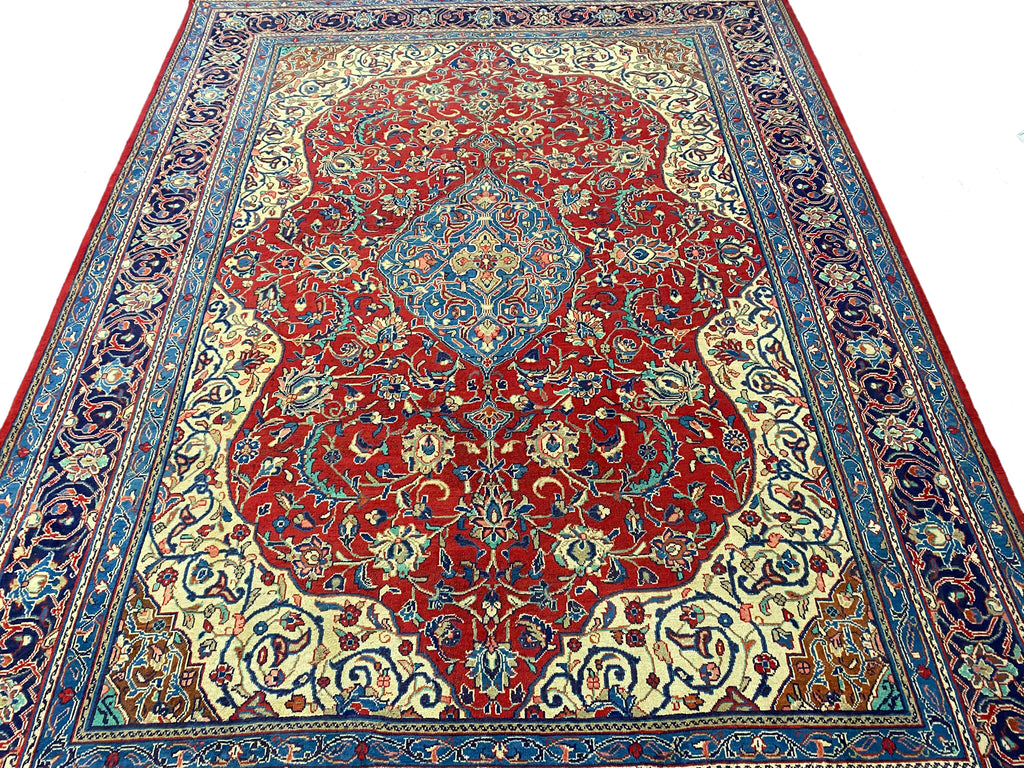 9 x 12 Semi-Antique Persian Tabriz Wool Rug #F-6823