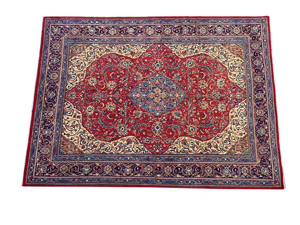 9 x 12 Semi-Antique Persian Tabriz Wool Rug #F-6823