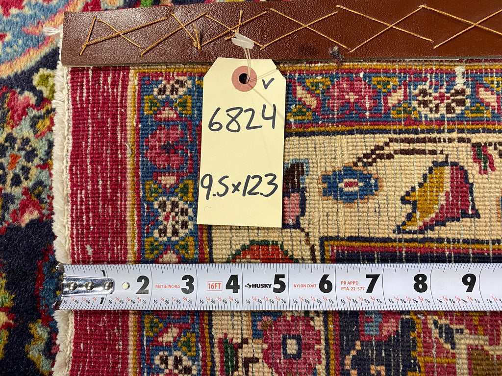 9.5 x 12.3 Semi-Antique Persian Mashhad Rug #F-6824