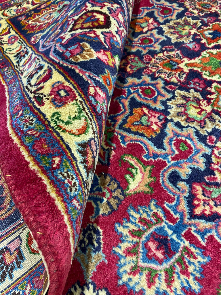 9.5 x 12.3 Semi-Antique Persian Mashhad Rug #F-6824