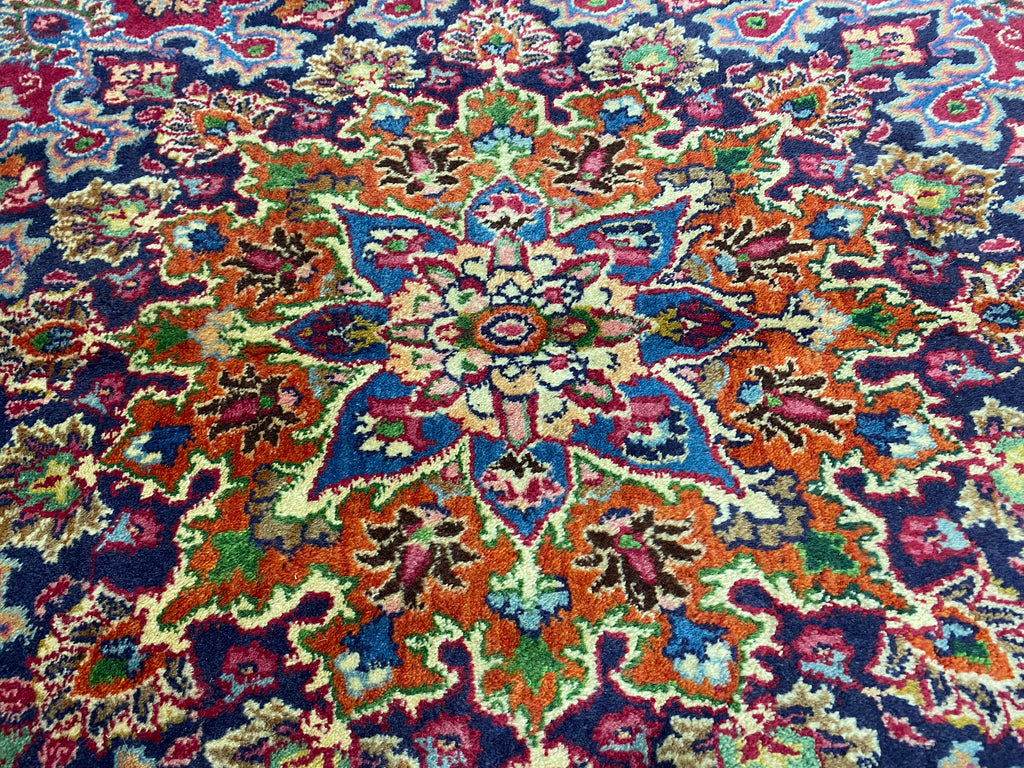 9.5 x 12.3 Semi-Antique Persian Mashhad Rug #F-6824