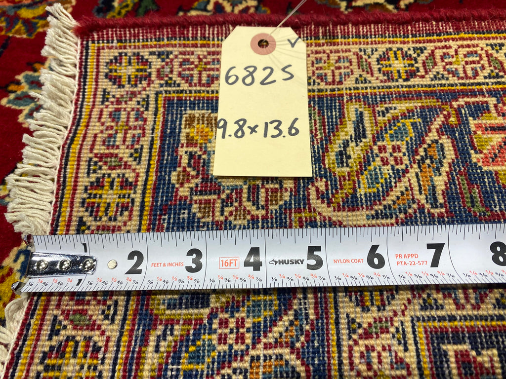 9.8 x 13.6 Persian Classic Kashan Rug #F-6825