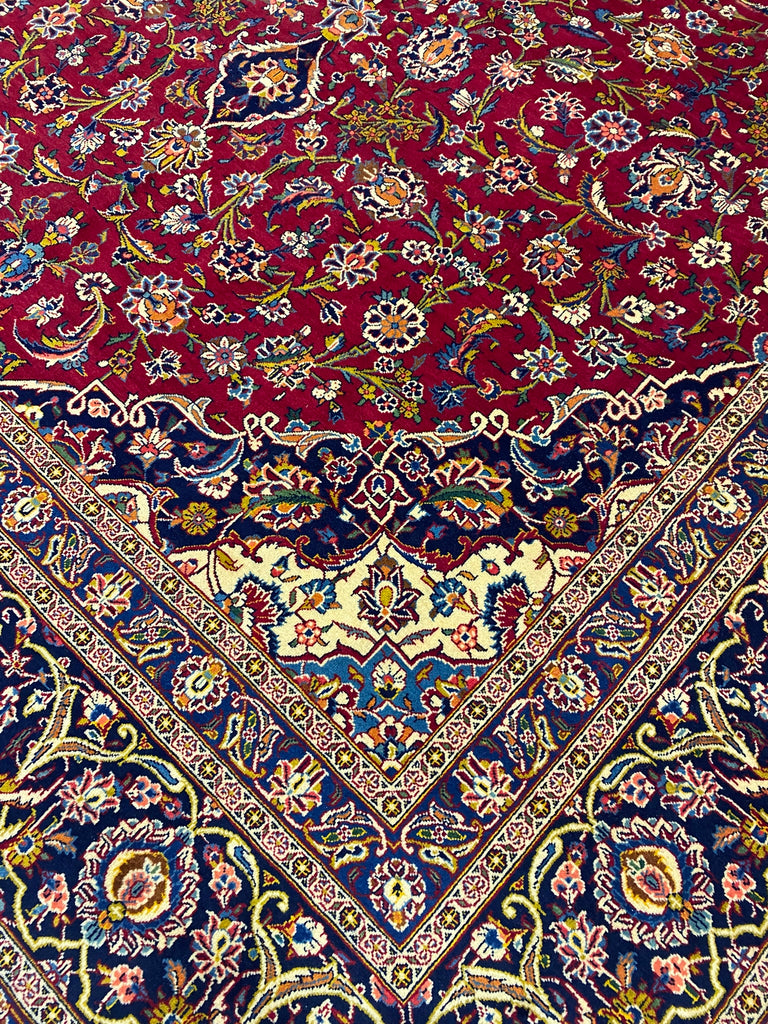 9.8 x 13.6 Persian Classic Kashan Rug #F-6825