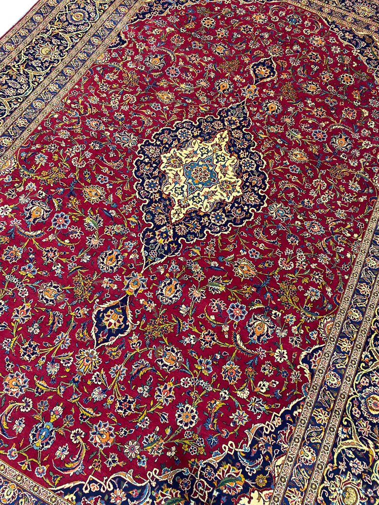 9.8 x 13.6 Persian Classic Kashan Rug #F-6825